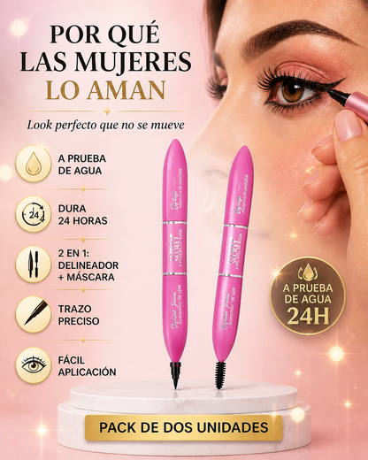 Máscara de Pestañas con Delineador - Oferta Especial 2x1