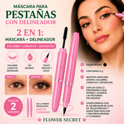 Máscara de Pestañas con Delineador - Oferta Especial 2x1