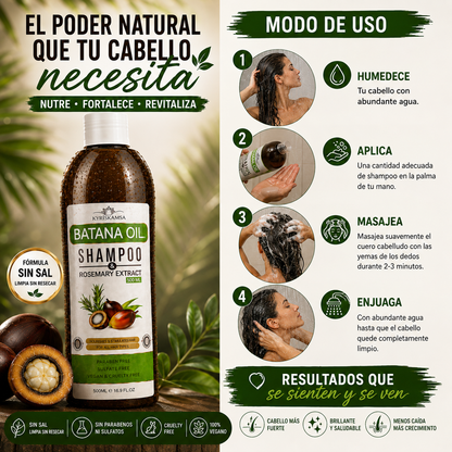 Shampoo Batana Crecimiento Cabello